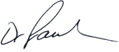 Dr. Paul's signature